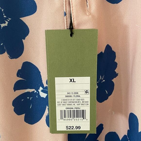 Goodfellow & Co Pink and Blue Floral Polo Shirt - Picture 2 of 4